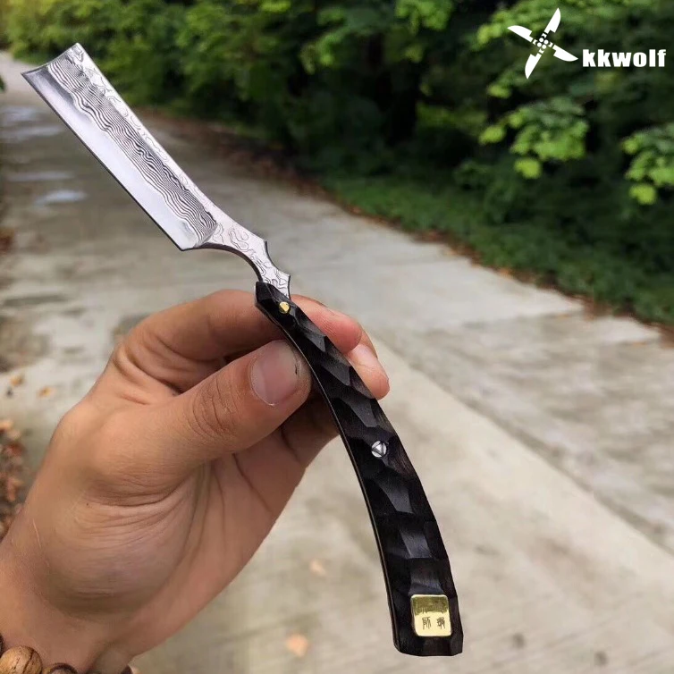 KKWOLF дамасский стальной складной нож острое лезвие Япония Многофункциональный