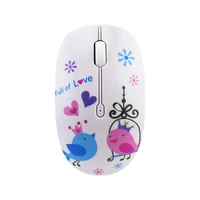 2 4g wireless mouse fashion flower pattern mouse portable mini optical mouse 1200dpi pink computer gaming mouse for laptop pc