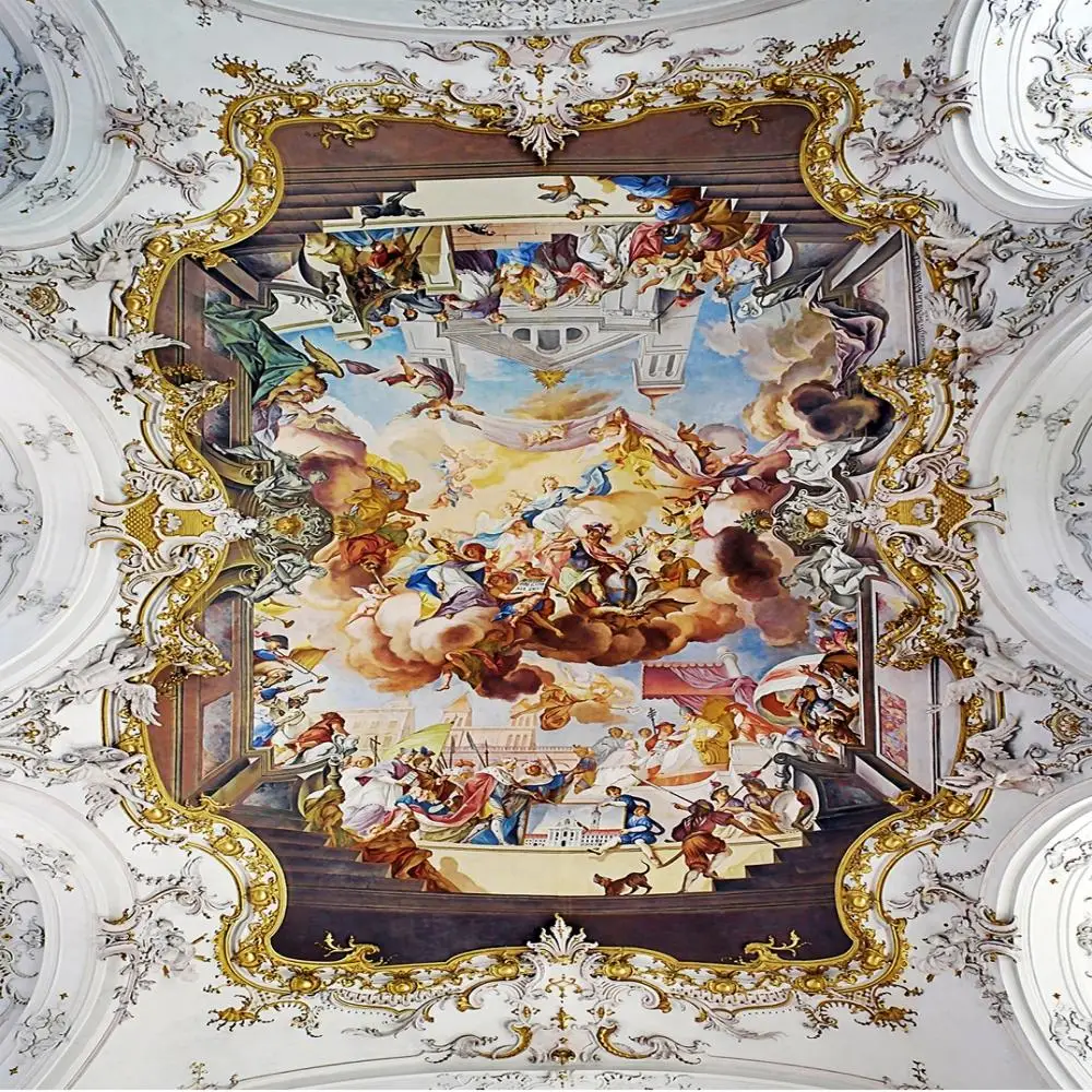 3D Настенные обои любого размера на заказ Европейский потолок ангельские потолки