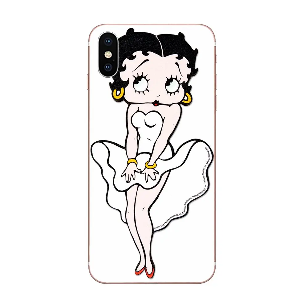 For Apple iPhone 4 4S 5 5C 5S SE 6 6S 7 8 Plus X XS Max XR Soft Pattern Phone Sexy Betty Boop Best | Мобильные телефоны и