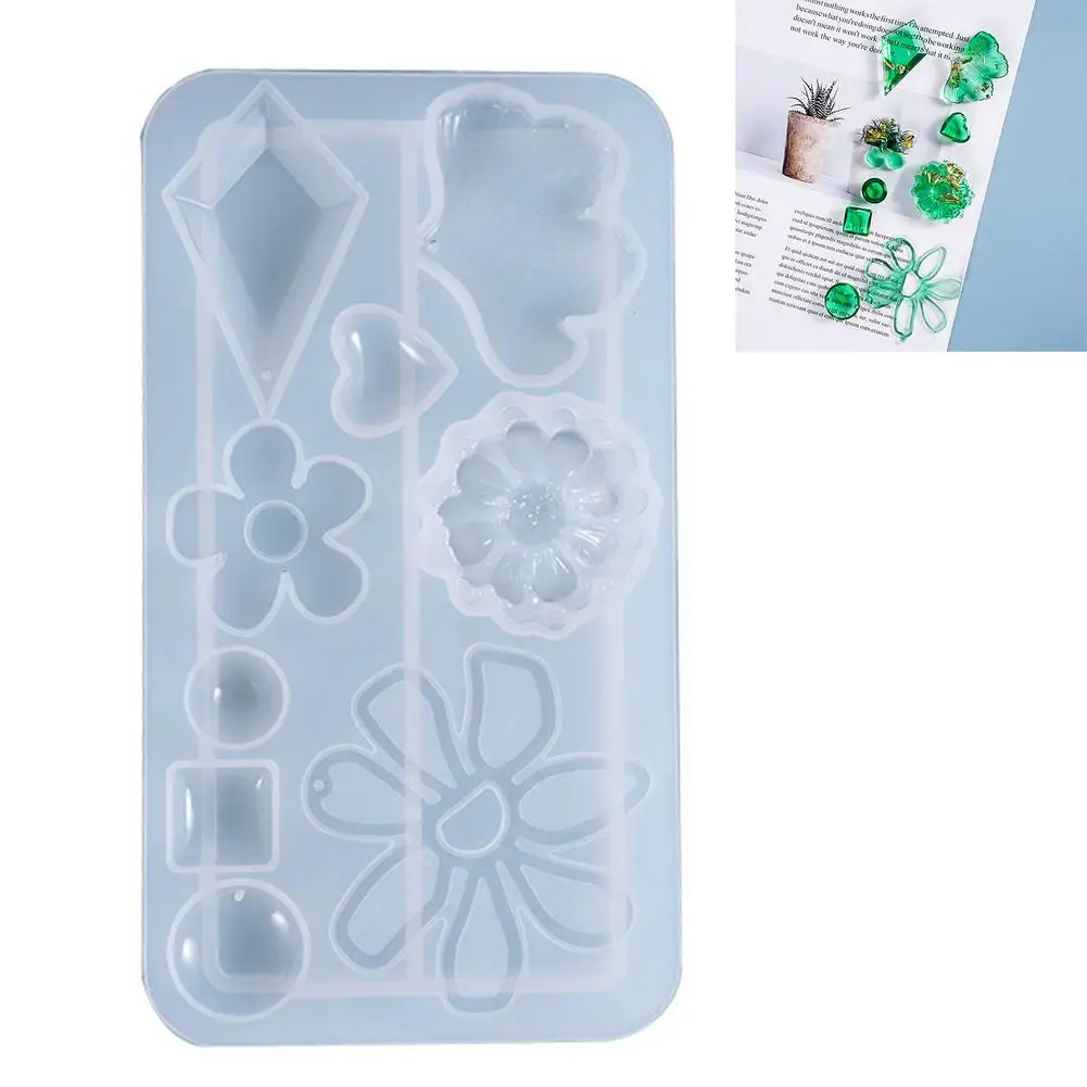 Jewelry Silicone Mold Reusable DIY Craft Epoxy Resin Earring Pendant Casting Brass Knuckles Mould | Дом и сад