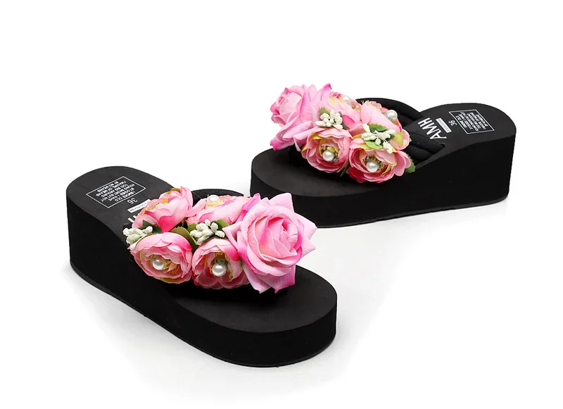 Шлепанцы женские ручной работы сандалии на высоком каблуке пляжные шлепанцы с