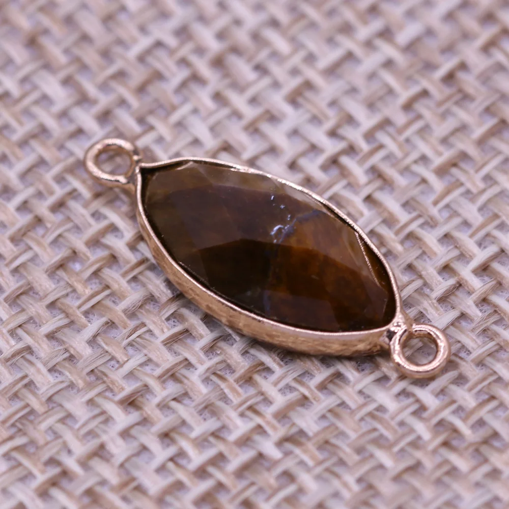 

Natural Stone Amazonites Grey Agated Faceted Connectors Crystal for Charms Jewelry Making Pendant Necklace Reiki healing gift