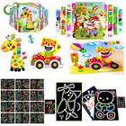 11 шт. 3D наклейки из пены ЭВА с мультяшными животными и красочные точки мозаичные наклейки-пазлы сделай сам декоративно-прикладное искусство обучающие игрушки для детей YJN