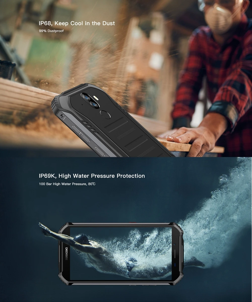 DOOGEE S40 Lite IP68/IP69K прочный телефон Android 9 0 пирог MTK6580 4 ядра 2 Гб Оперативная память 16