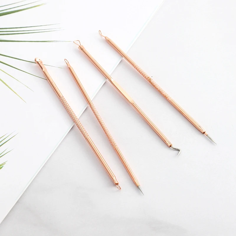 4 Pcs Stainless Steel Blackhead Remover Tool Kit Acne Comedone Pimple Blemish Extractor | Красота и здоровье