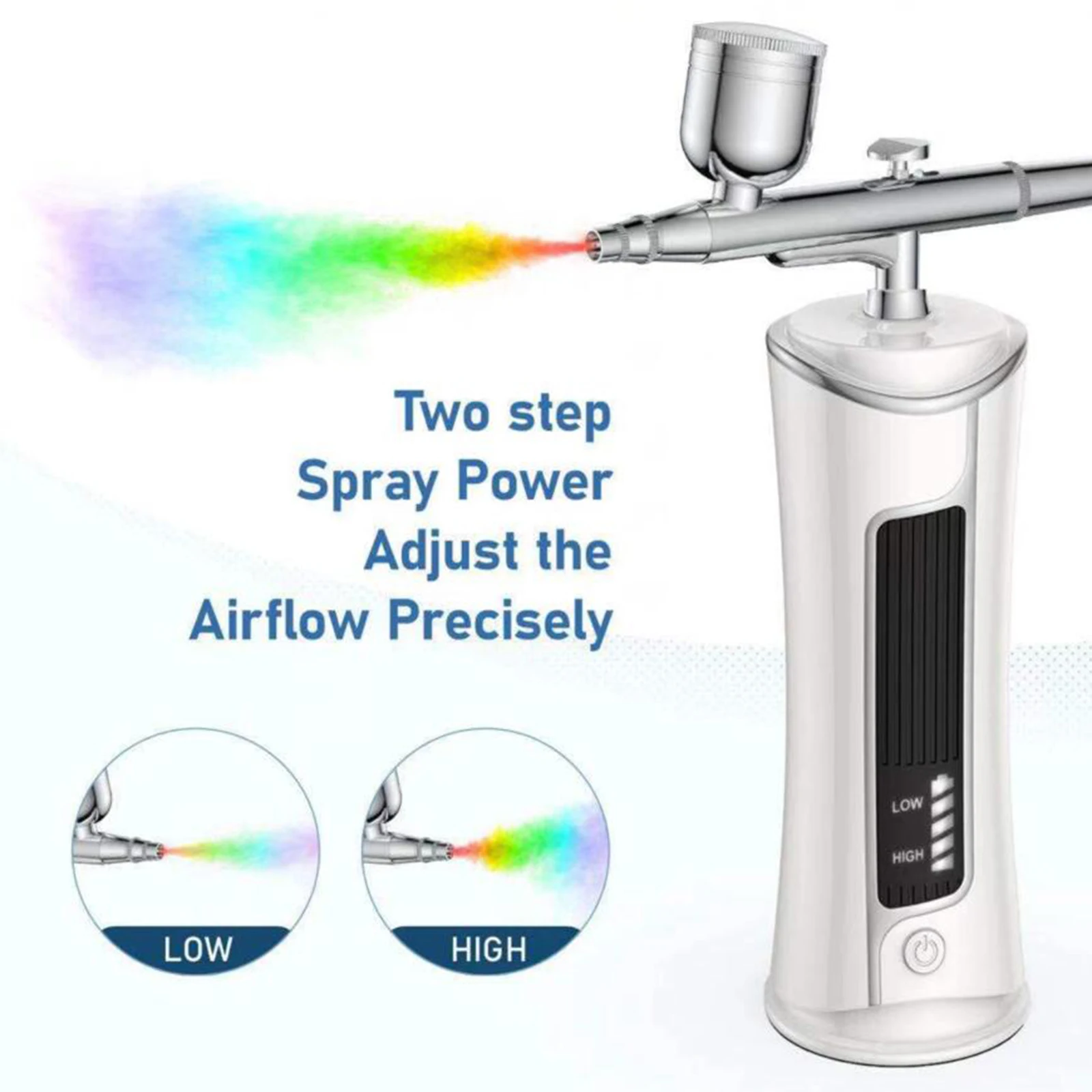 

2 Action Airbrush Compressor Kit Makeup Face Nail Art Spray Cordless Paint Spray for Makeup Cake Decoration Tattoo Art Drawing