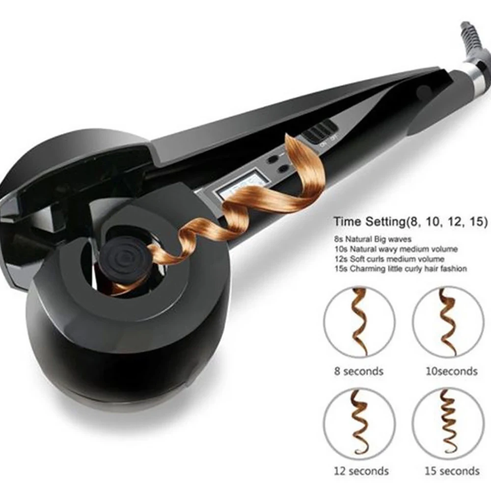 Профессиональные керамические щипцы для завивки волос паровой спрей