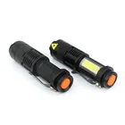 COB LED Q5 Mini масштабируемый ультра яркий ручной светодиодный фонарик AA Тактический фонарь для кемпинга Наружное освещение батарея 14500
