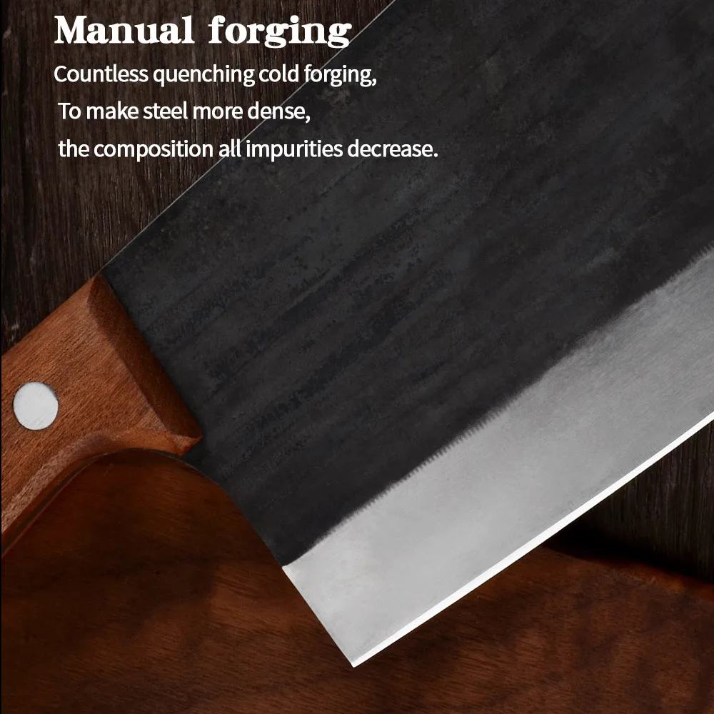 XYj 7 дюймов ручной работы кованый стальной нож для мясника резка костей резки мяса