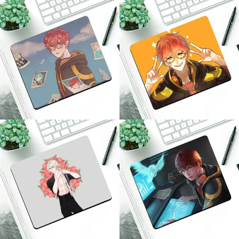 

RuiCaiCa Mystic Messenger Beautiful Anime Mouse Mat Small Pads Rubber Mouse Mat MousePad Desk Gaming Mousepad Cup Mat