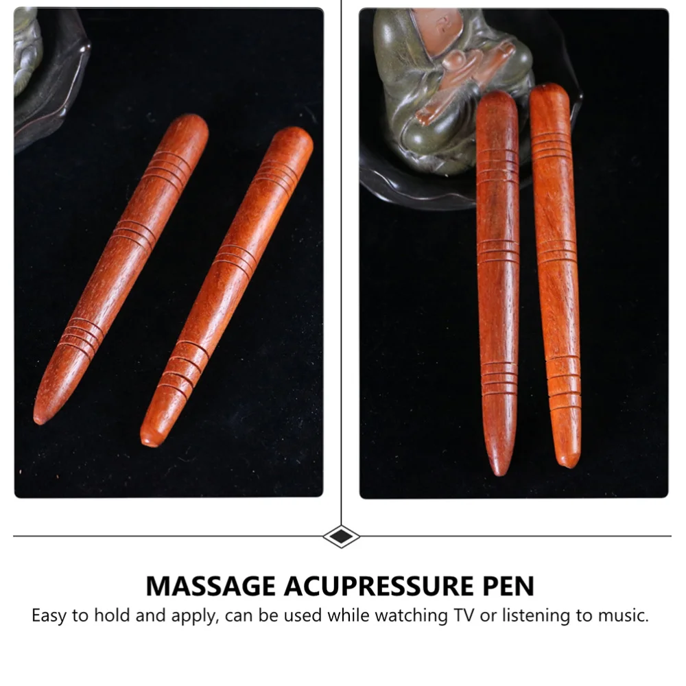 

2pcs Manual Acupuncture Pen Wood Acupoint Stick Deep Tissue Stick