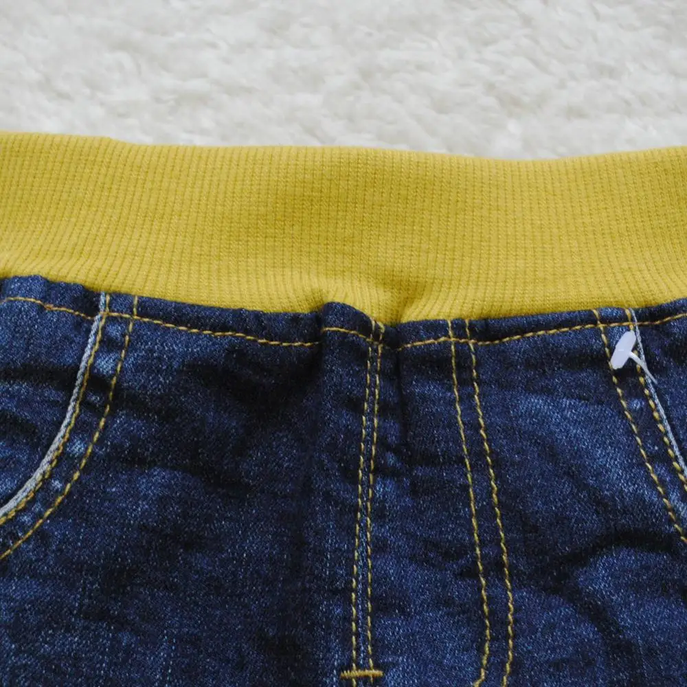 Джинсы для мальчиков мягкие джинсовые штаны темно синего цвета весны и осени