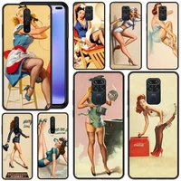 pin up girl phone case tpu for redmi 5 5a plus 6 s2 7 7a 8 8a 9 9a k20 30 4x pro fundas cover