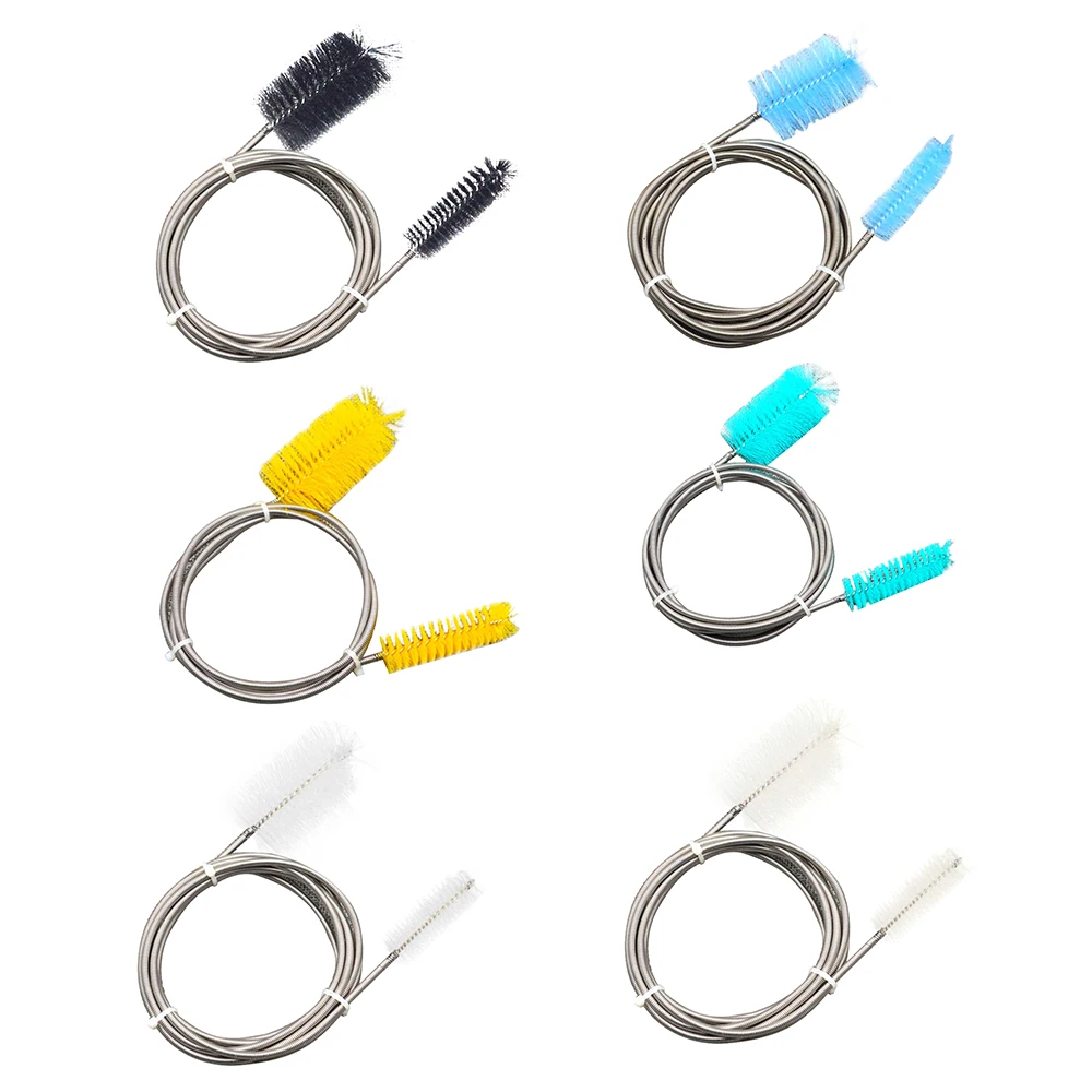 Нержавеющая сталь Гибкая двойная головка чистящей щетки многофункциональная