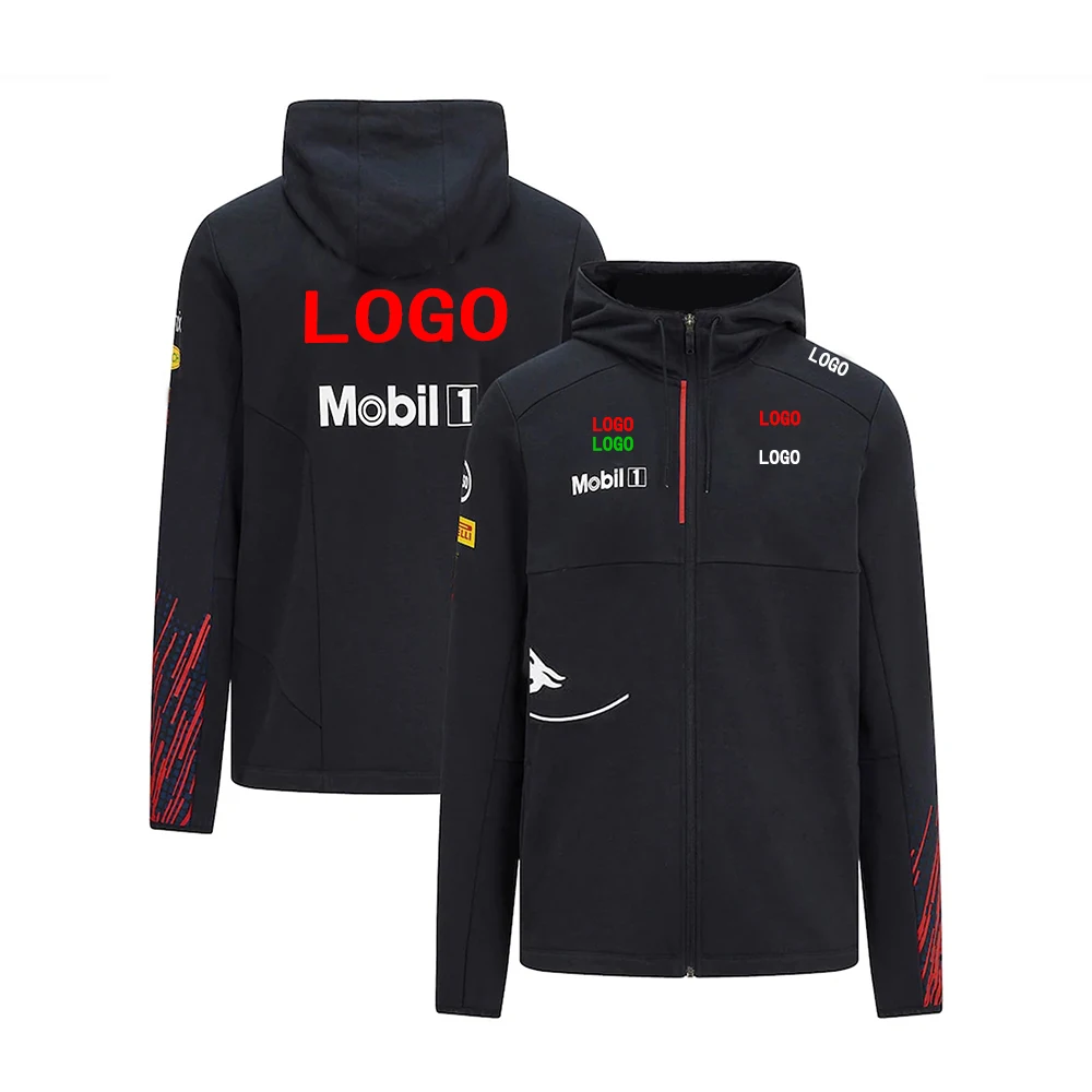 

2021 Season Motorsport Red Color Bull F1 Racing Car Fan Sweatshirt Teamline Men's Sweater Clothing Full Zip Windproof Jacket