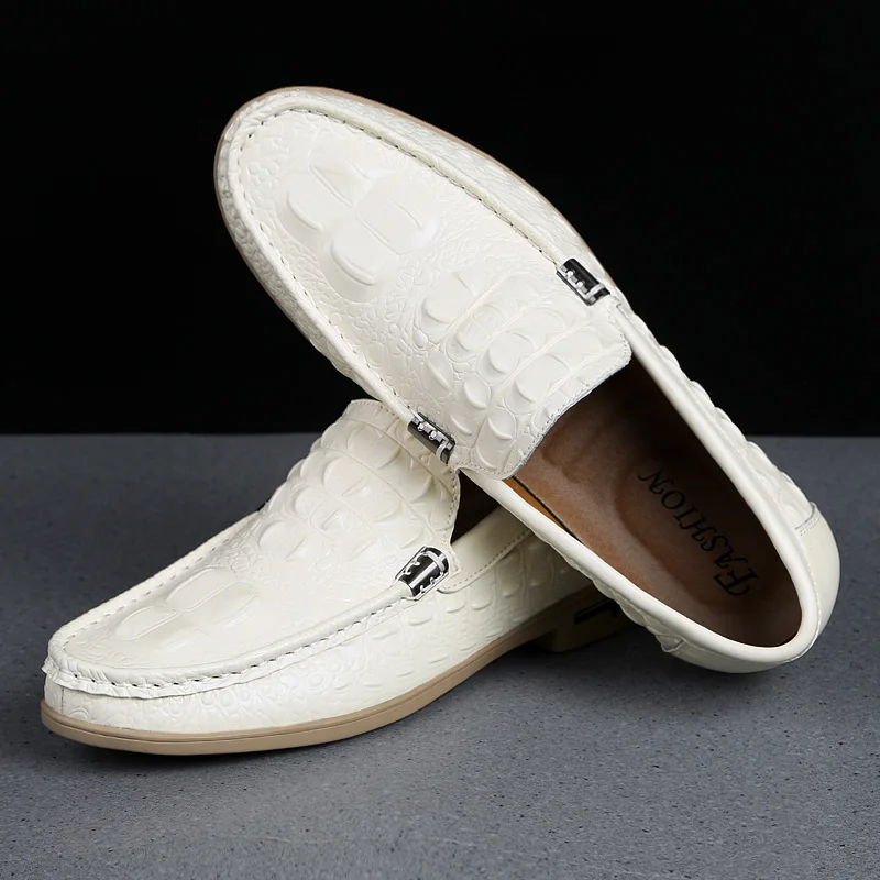 New Men Shoes Casual Breathable Genuine Leather Loafers Comfortable Moccasins Slip Flats Driving 2019 | Обувь
