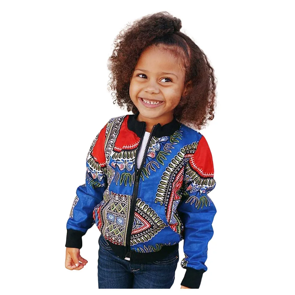 baby girl winter coat Toddler Boy Autumn Dashiki African Windproof Children Coat Long Sleeve Warm Outwear kids jacket for Girls | Детская