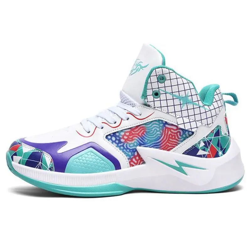 

2021 Unisex Basketball Shoes Men High Top Sports Air Cushion Hombre Athletic Male Boots Women Comfortable Breathable Sneakers