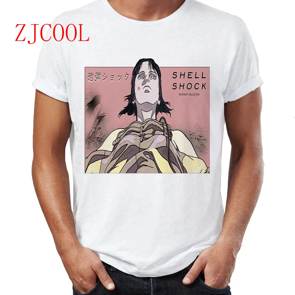 

Cool Anime Ghost in the Shell T-shirt Harajuku Ghost soldier Binary Pixels Shirts Oversized eye Top Female/Man GITS t shirt