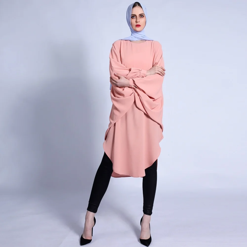 

Ramadan Eid Mubarak Batwing Abaya Dubai Turkey Islam Muslim Fashion Tops Dress Abayas Dresses For Women Robe Longue Djellaba