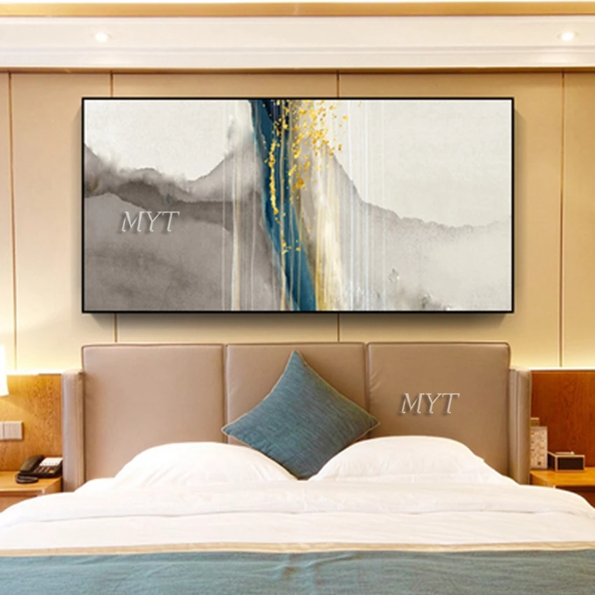 Бесплатная доставка золотое дерево без рамки картина маслом абстрактная