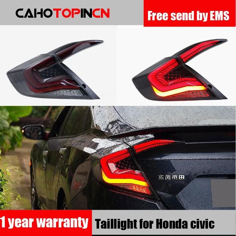 Хвост светильник для Honda Civic 2017 2018 2019 задний противотуманный фонарь + тормозной
