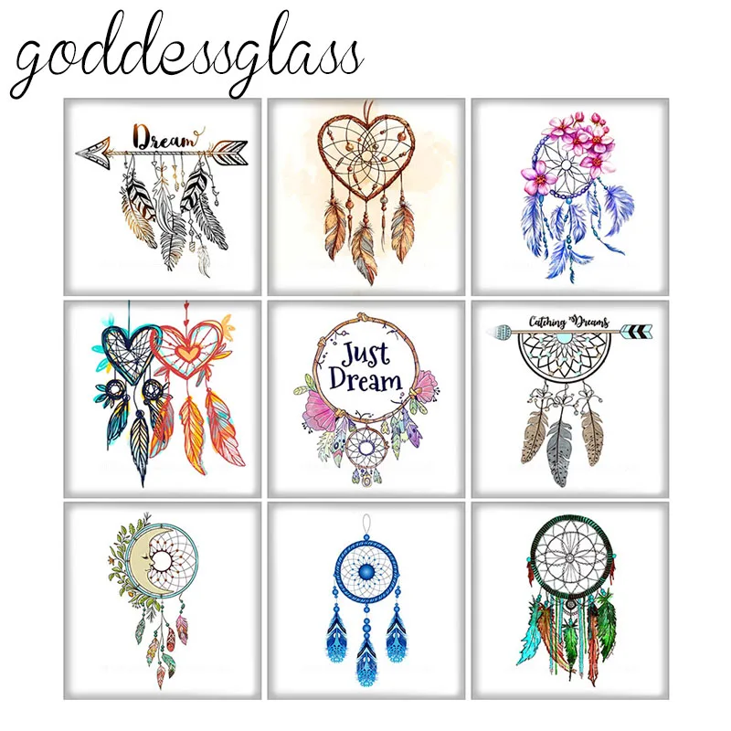 Новый Красота перо в стиле Ловец снов Квадрат 10 шт. Смешанные 12 мм/20 мм/25 мм/30 мм