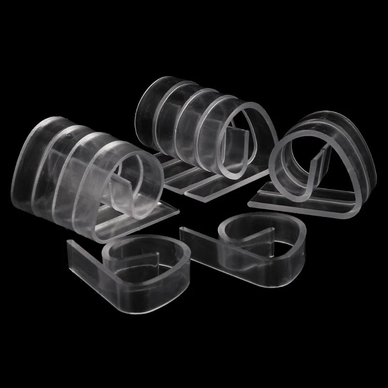 

P15F 12Pcs Plastic Clear Tablecloth Table Cover Clips Holder Clamp Party Picnic Home