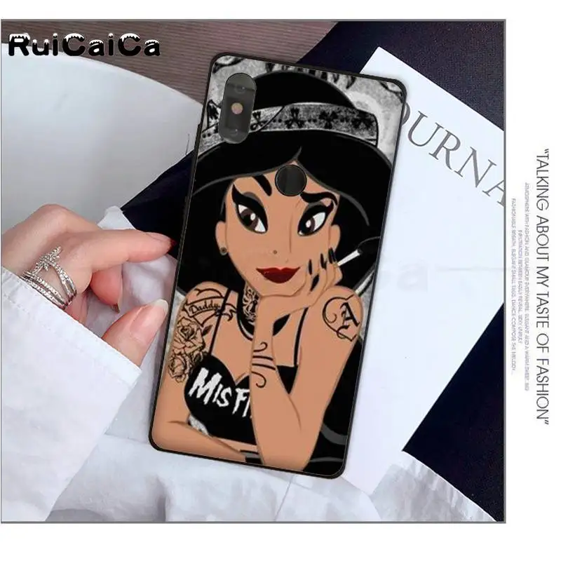 RuiCaiCa Татуированная Алиса Ариэль Жасмин Принцесса мультфильм чехол для телефона