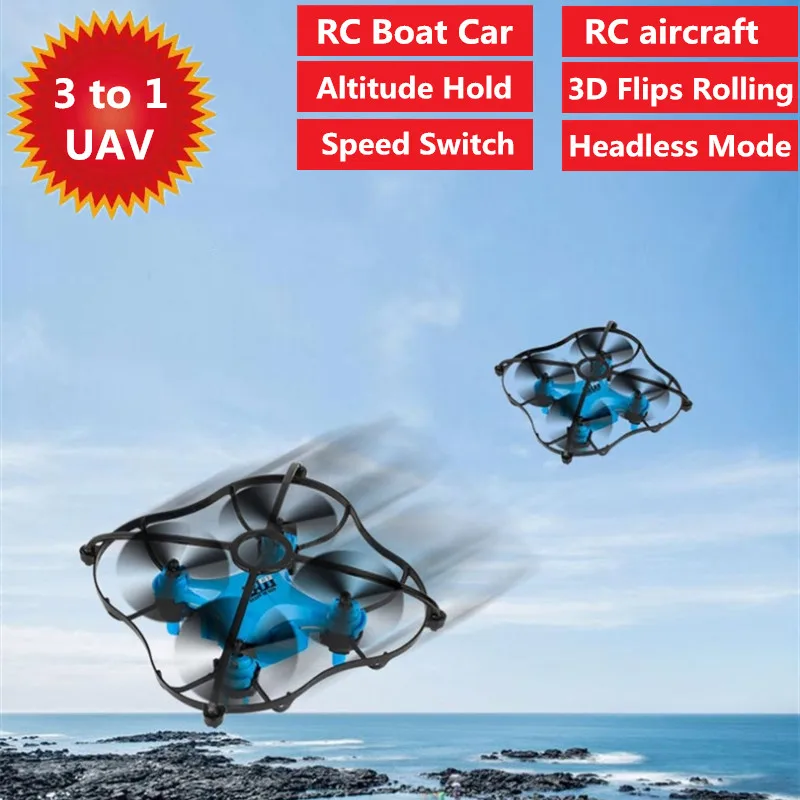 Вода и земля воздух от 3 до 1 RC самолет автомобиль лодка игрушка 360 градусов