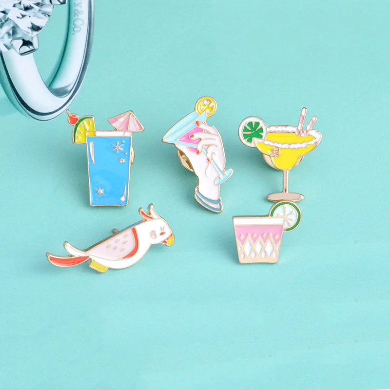 1 шт. Изысканная летняя брошь в виде лимона фрукта напитка ювелирные изделия