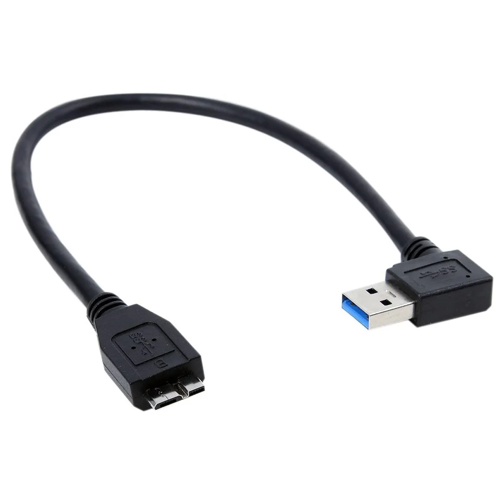 30 см USB 3 0 кабель прямой угол A штекер к Micro B разъем адаптера |
