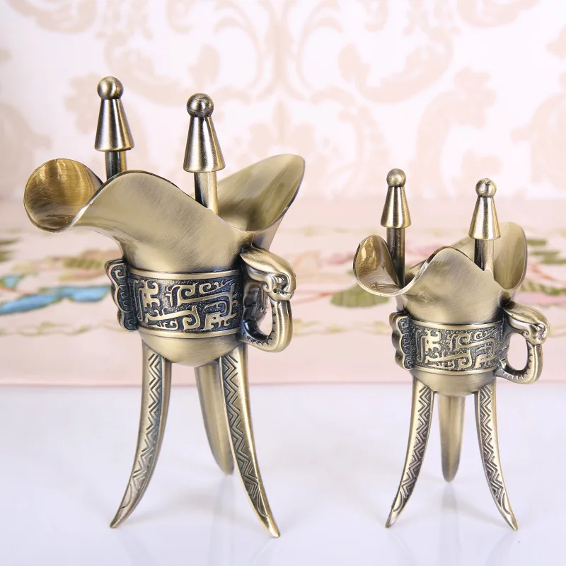 2 шт./лот Ретро бокал для белого вина свадебный европейский античный металл