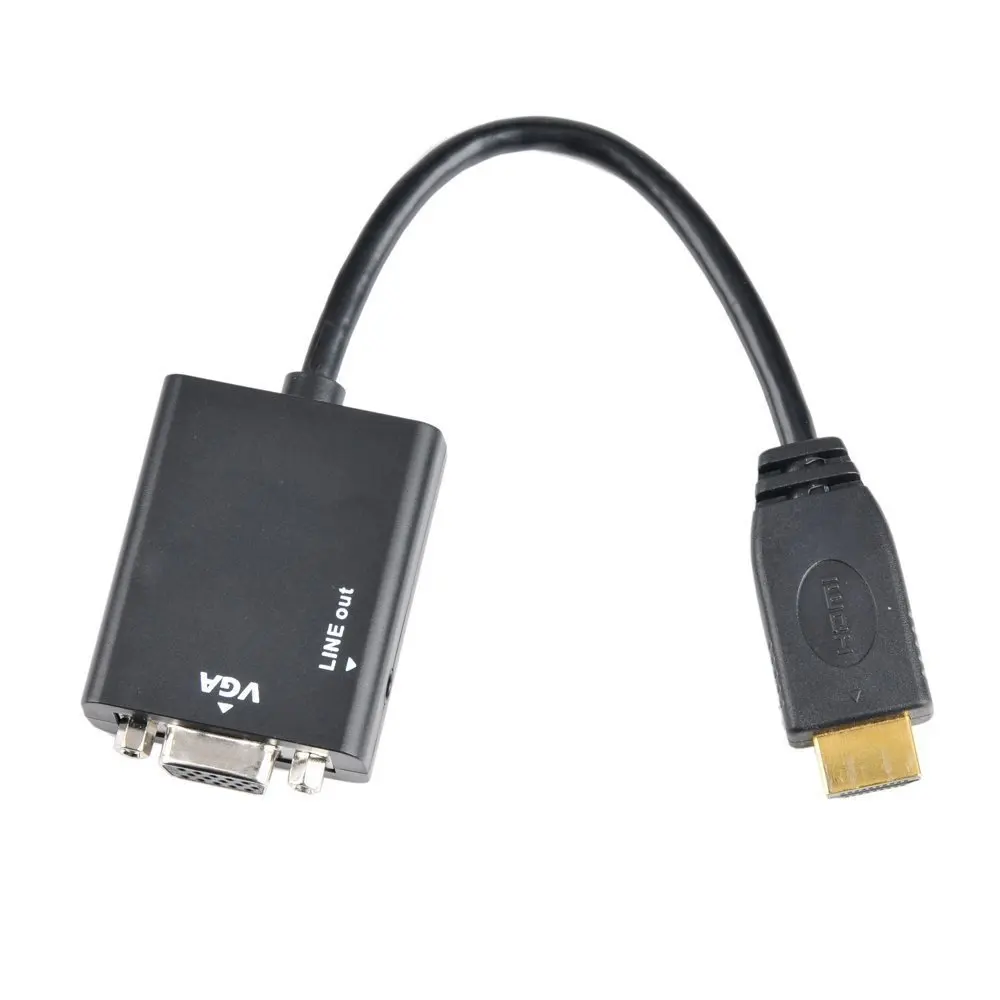 Кабель-преобразователь HDMI/VGA 1080P HD2VGA цифро-аналоговый для Xbox 360 PS3 PS4 ноутбука