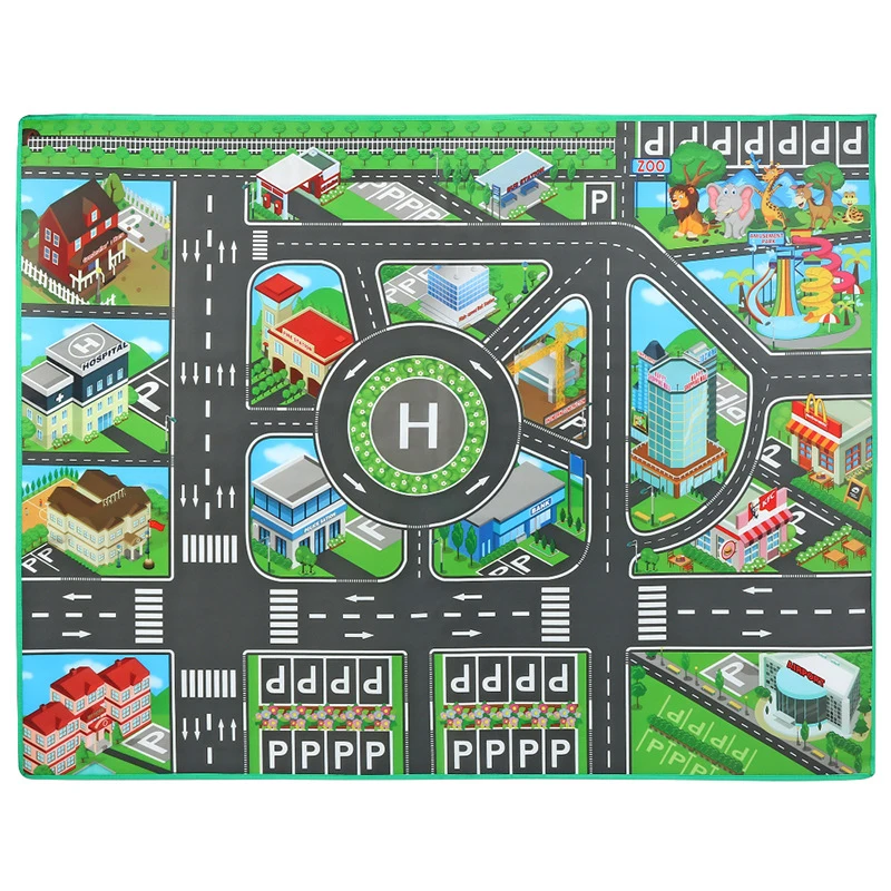 

Large City Traffic Car Park Mat Play Kids Rug Developing Baby Crawling Mat Play Game Mat Toys Children Mat Playmat Puzzles