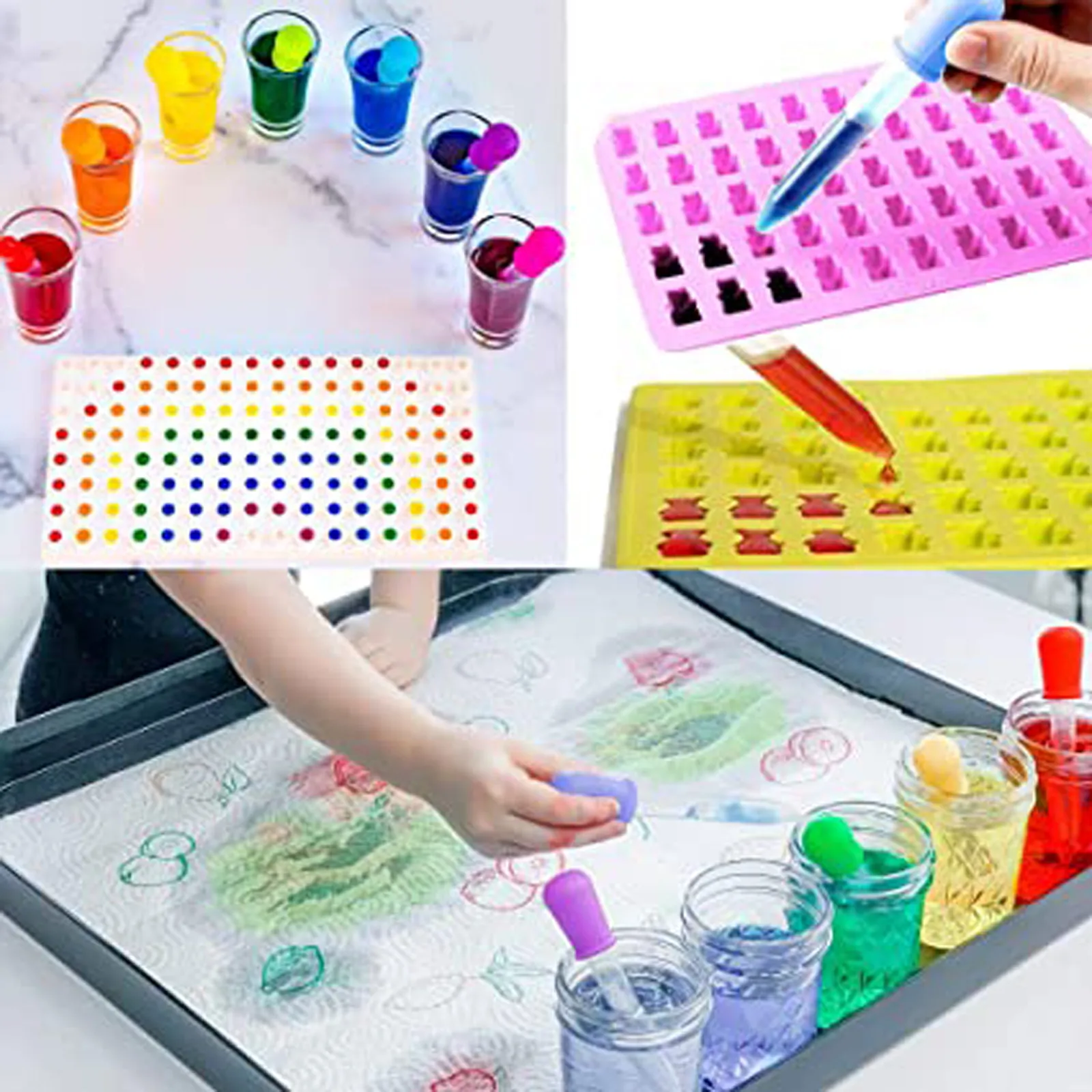 

8PCS 5ml Silicone Plastic Pipette Colorful Dropper