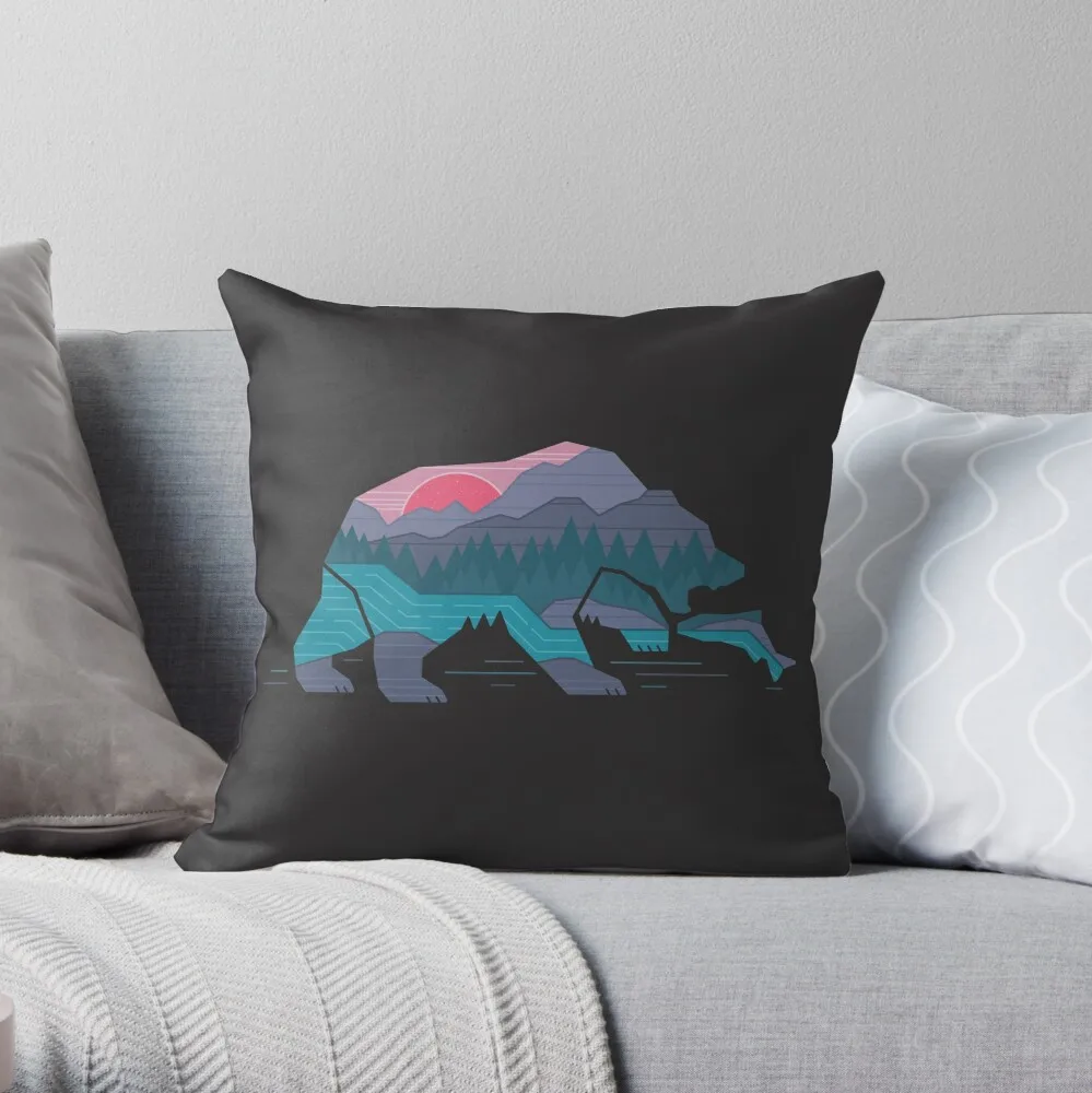 

Bear Country Throw Pillow Cushion Cover Polyester throw pillows case on sofa home living room car seat decor 45x45cm