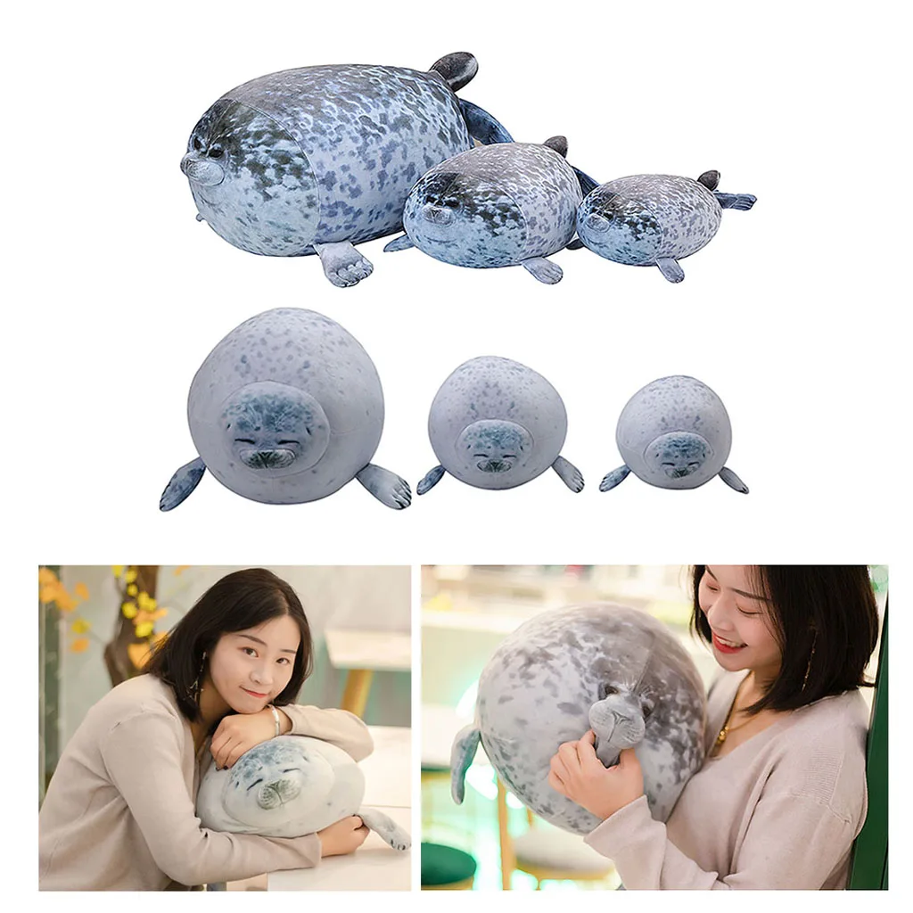 

Chubby Seal Pillow Soft Hugging Pillow Stuffed Plush Animal Toy Pillows
