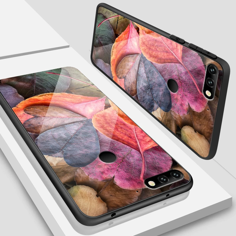 H142 Чехол для телефона для Huawei Honor 6X 7A 7C 9Lite 7X 8A 8X ТПУ закаленное Стекло крышка Y6 Y9 Y7 премьер-профессионал Magic2 модная сумочка - Цвет: H142