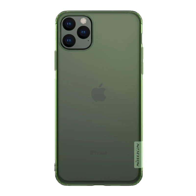 Dark green Чехол Nillkin для iPhone 11 Pro Max(5,8/6,1/6,5), Натуральный прозрачный мягкий кремний, TPU задняя крышка для iPhone11 Pro - Цвет: Dark green