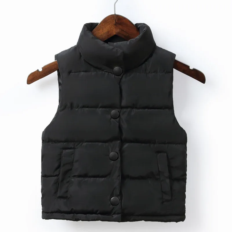 Осенне-зимний Повседневный жилет для девочек куртка детская верхняя одежда