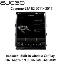 zjcgo car multimedia player stereo gps radio navigation navi android 9 tesla 10 4 screen for porsche cayenne 92a e2 20112017