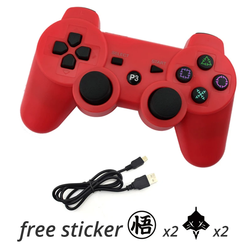 Данные лягушка для sony Playstation3 для PS3 контроллер беспроводной Bluetooth геймпад джойстик для Mando PS3/геймпады для ПК контроллер - Цвет: red