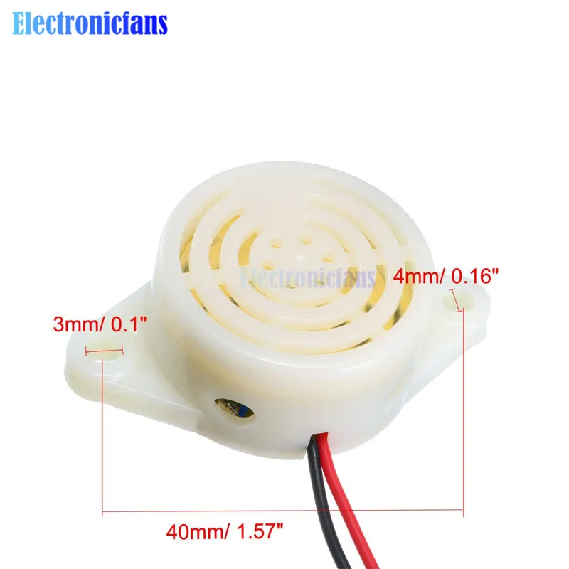 5pcs 95DB Alarm High-decibel 3-24V 12V Electronic Buzzer Beep Intermittent Continuous for Arduino SFM-27 |