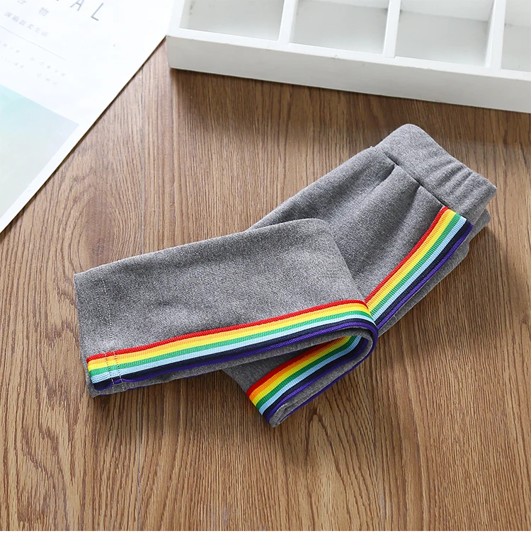 Детские леггинсы с полосками сбоку штаны для девочек г., детские тонкие прямые брюки на весну-осень повседневные брюки для маленьких мальчиков и девочек