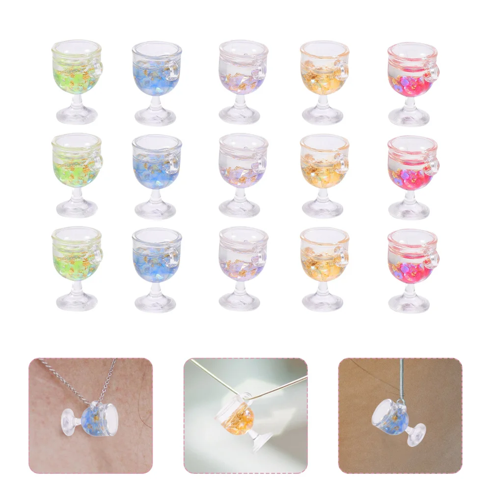 

36pcs Mini Goblet Charms Imitation Hanging Ornament Goblet Pendants Crafts