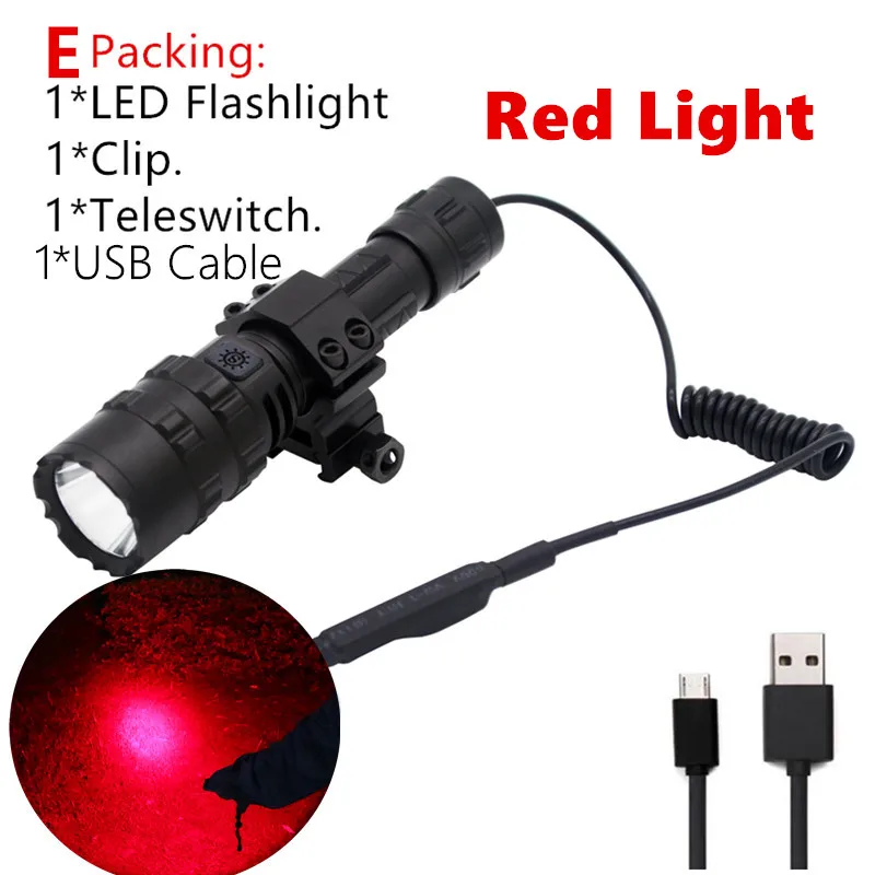 E Packing 3 стиля лампы Открытый Охота XML-L2 светодиодный фонарик для рыбалки портативный тактический фонарик - Испускаемый цвет: E Packing
