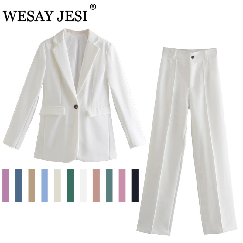 Женская куртка WESAY JESI на одной пуговице блейзер с длинным рукавом и лацканами