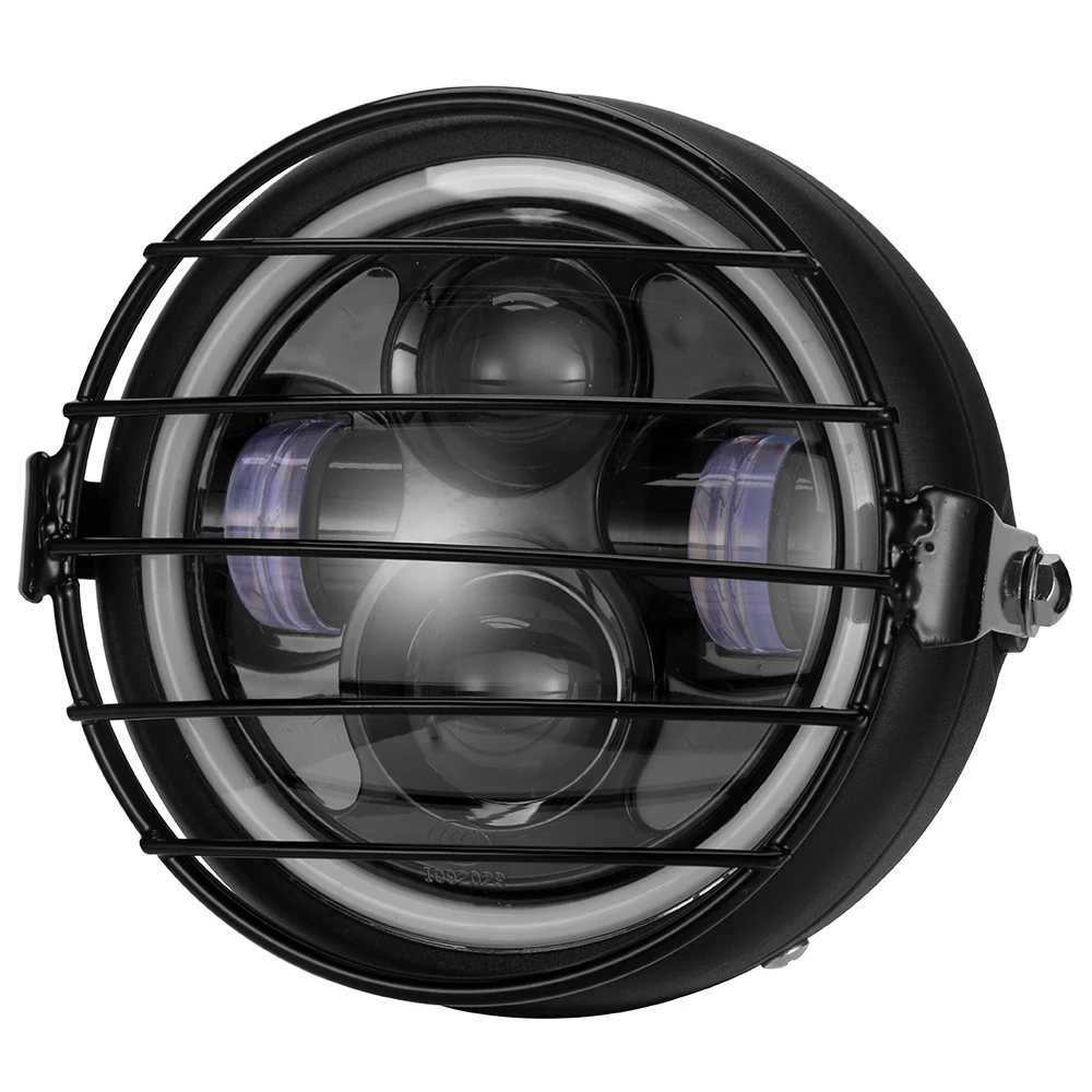 

Motowerk Universal 6.5 Inch Round LED Motorcycle Headlight Grill Protect Light Lamp Cover For Cafe Racer Bobber Chopper Customs